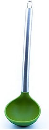 Best Large Silicone Kitchen Mixing Serving Spoon by Chef Frog - for Home or Professional Use - Features Our Stay-Cool Stainless Steel Handle