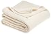 Full/Queen Size Fleece Blanket | Comfy Supersoft Fleece Blanket Full Size – All-Season Light Weight Throw Blanket | Luxuriously Soft | Throw Blanket for Couch and Sofa | Machine Wash | Ivory