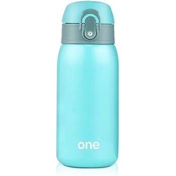 Mini Water Bottle for Kids& Adult, Vacuum Insulated Bottle, Travel Coffee Cup, Stainless Steel Thumbler,Sweet Pure Color Water Bottle for Girls& Office Ladies, Pure - 320ml/11oz (Green)
