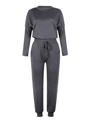 ORANDESIGNE-Damen-Trainingsanzug-2-Teiler-Hausanzug-Kuschelig-Jogginganzug-Sportliche-Hose-Mit-Kordelzug-Und-Taschen