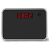 Beenwoon Hidden Camera Alarm Clock Full 1080P HD Video Spy Camera Motion Detection Loop Video Recorder Webcam Mini Surveillance Camera, White