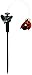 Solar Yard Stake Fluttering Insects, Solar or Battery Powered (Ladybug)