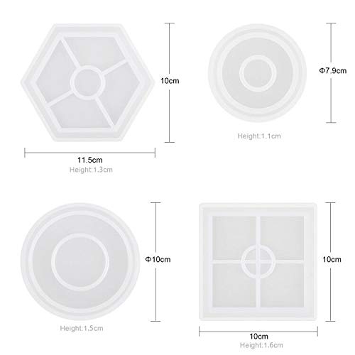 4 Coaster+Silicone+Casting+Eco+Friendly+Concrete