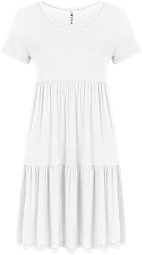 Casual Tiered T Shirt Dresses for Women Summer Sundress - USA