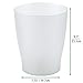 mDesign Round Plastic Bathroom Garbage Can, 1.25 Gallon Wastebasket, Garbage Bin, Trash Can for Bathroom, Bedroom, and Kids Room - Small Trash Can - Fyfe Collection - Clear Frost