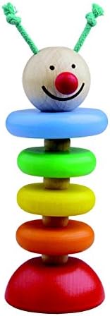 Wooden Grasping Rattle, Clutching Teether (Handmade In Europe) Montessori Toy