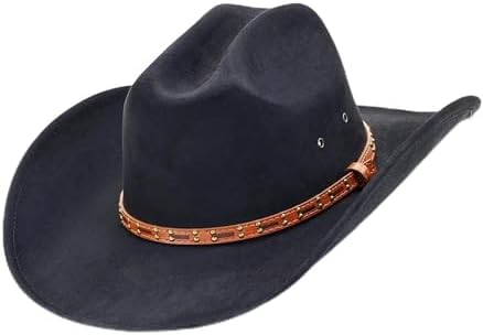 Sombrero Vaquero De Estilo Western Con Cuerda Ajustable – Marrón Oscuro, Unisex, Para Fiestas Y Disfraces