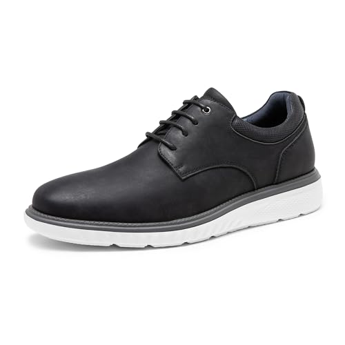 Bruno Marc Men's Crossflex Casual Dress Shoes Oxford Sneakers, Comfortable Walking Shoes,Size 9.5,Black,SBOX2411M