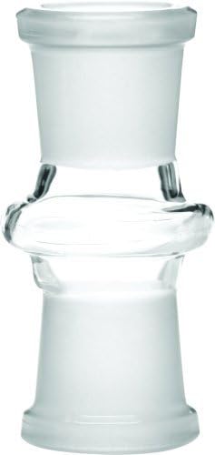 12-244 SCIENTIFIC INDUSTRIAL JOINTS - FEMALE TO FEMALE ESSENTIAL ADAPTER W/ RING 180 CLEAR 14MM FEMALE TO 14MM FEMALE