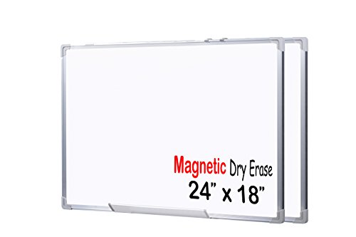 EGI Magnetic Dry Erase White Board with Aluminum Frame and Wall Mounting Brackets [All Sizes] (24 x 18 (Pack of 2)) - Thumbnail 5