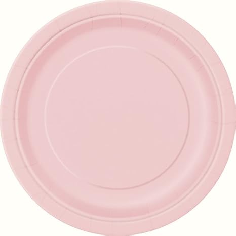 16 Einzgartige 23cm Party Teller - Pastel Rosa