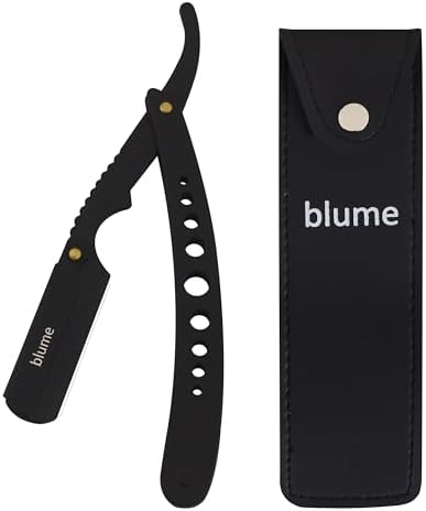 Blume Professional Straight Edge Razor, Matte Black, Japanese Stainless ...