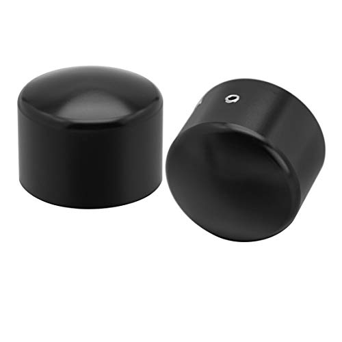 PBYMT Black Front Axle Nut Cover Cap Compatible for Harley Davidson Softail Electra Road King Street Glide Sportster 2002-2020