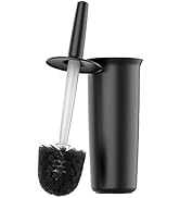 MR.SIGA Toilet Bowl Brush and Holder for Bathroom, Black, 1 Pack