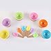 Flowop Cartoon Candy Color Ice Cream Bowl with Spoon Kids Ice Cream Tool, Frozen Yogurt Cups, Festive Dessert Bowls, Assorted Colors