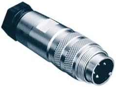 Circular Connector, C091D Series, Cable Mount Plug, 3 Contacts, Solder Pin, Threaded, Metal Body