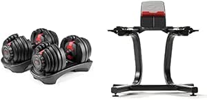 Bowflex SelectTech 552 Adjustable Dumbbells (Pair) and Stand Bundle