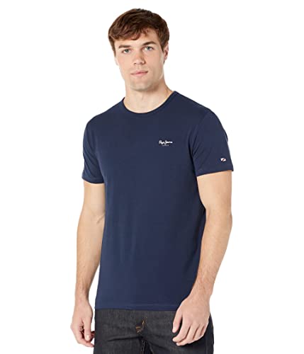 Original Basic 3 N Camisetas, Azul (Navy), M para Hombre