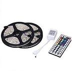 LED Strip Light, soled 32.ft 10m Waterproof Light Strips, 5050 RGB Strip Light Lamp Kit with 44 Key IR Remote Controller for Party Decoration USA