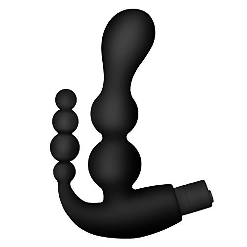 Vibrating Anal Beads Butt Plug, G-spot Clitoris Prostate Vibration, Simultaneous Stimulation Vagina and Anus, Anal Vibrator Sex Toy for Men, Women, Couples