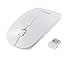 SOON GO Wireless Computer Mouse for Laptop Nltra-Thin USB Cordless Mouse Slim Mice with 3 Adjustable DPI for Laptop Notebook PC White Color