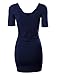 Tom's Ware Womens Classic Slim Fit Bodycon Dress TWFR049-NAVY-US S(Tag Size M)