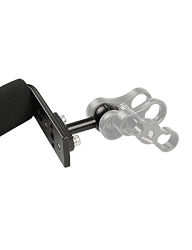 Minifocus Diving Photography Handle Tray Bracket Aluminum Alloy Single Handle Underwater Grip Mount Handheld Stabilizer Clamp Mount with Ball Adapter for Camera Housing