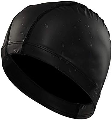 Swim Cap for Women and Men with Average or Large Heads - Great for Adults, Older Kids, Boys and Girls - Free Nose Clip