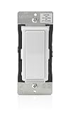 Leviton DZ15S-1BZ Decora Smart Switch with Z-Wave Technology, White/Light Almond, Repeater/Range Extender