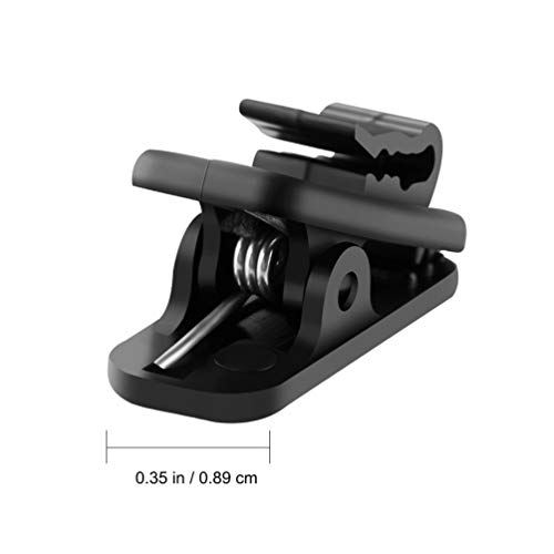 FENGWANGLI Earphone Wire Clip Headphone Mount Cable Clothing Clip Earbud Clip to Keep Earphone/Microphone Cord in Place for 1.5mm Wire Diameter Round Wire Earphone,12 Pcs (Black)