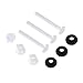 4 Pack Plastic Toilet Seat Hinge Bolts and Nuts Washers for Top Mount Toilet Seat Hinges