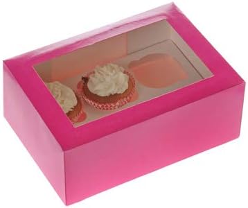 House of Marie 6 Caja Cupcake, Color Rosa con Ventana: Amazon.es: Juguetes y juegos