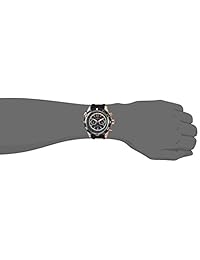 Invicta 'Aviator' y silicona de plata de cuarzo reloj Casual, Color: Dos Tono (Modelo: 24582)
