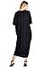 12 Ami Solid Long Sleeve Cover-Up Maxi Dress Black X-Large