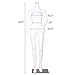 Giantex Headless Female Mannequin Plastic Realistic Display Dress Form Full w/Base White