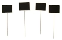 Darice David Tutera 6-Piece Wood Chalk Board on a Stake, 8-Inch