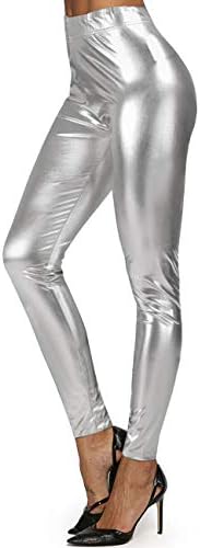 Alsol Lamesa Women's Wet Look Shiny Metallic Stretch Leggings Pants Trousers