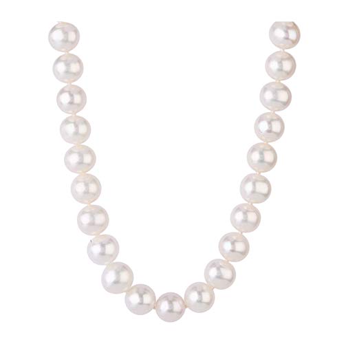Treasure Bay Stunning 8-9mm Natural White Freshwater Pearl Necklace For Women and Girls (46)