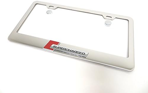 Deepro 3D Supercharged Chrome Stainless Steel License Plate Frame Holder Sportline Turbo