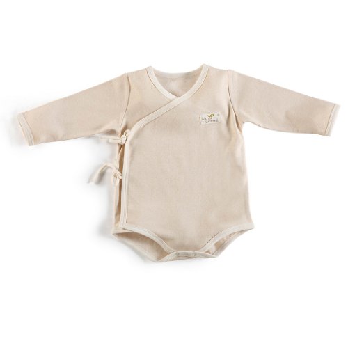 Naturecolored baby Bodysuit naturally colored cotton. Brown. New Born.