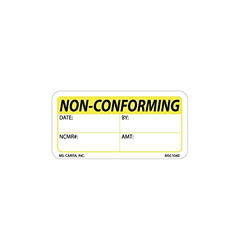 NonConforming Labels 1 Inch x 2 Inch 1000 per Roll