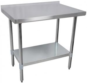 Commercial Stainless Steel Work Prep Table 24 x 60 with Backsplash NSF Certified