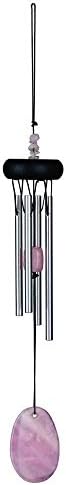Woodstock Chimes Precious Stones Chimes - Rose Quartz New