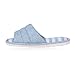 shevalues Women's Soft Indoor Slippers Open Toe Cotton Memory Foam Slip on Home Shoes House Slippers, Teal 250 (Size 6-7)