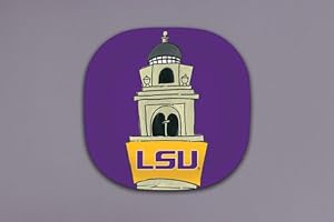 MAGNOLIA LANE Collegiate Melamine Plates (Set of 8) (LSU Tigers)