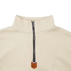 Mens Quarter Zip Pullover Vintage Fashion Long