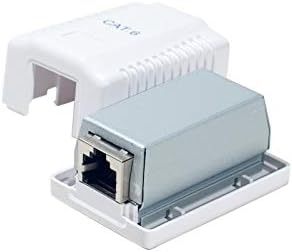 Dexlan - Caja para Conector RJ45 (1 Puerto, Cat 6, con blindaje): Amazon.es: Electrónica