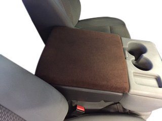 FORD F350, F450, F550, F650 2002-2018 Truck Auto Center Armrest Cover Protects from Dirt and Damage Renews old damaged consoles. Fits the console that has the fold down middle seat. Brown