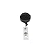 Yueton Pack of 20 Plastic Retractable Reel with Metal Belt Clip for ID Badge Holders Key Cards (Black)