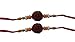 Set of Two Rudraksha Rakhi Thread. Raksha bandhan Gift for your Brother